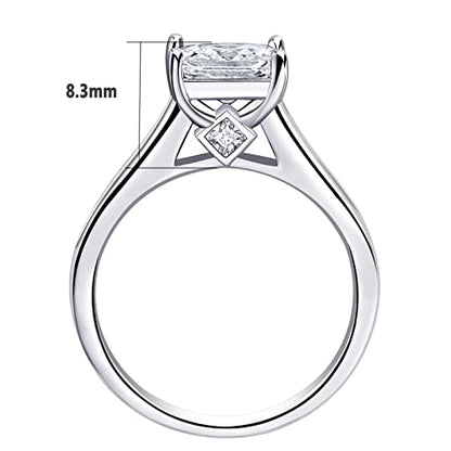 Newshe Wedding Rings for Women Engagement Ring Sets Princess 925 Sterling Silver Cz 1.8Ct Size 4-13
