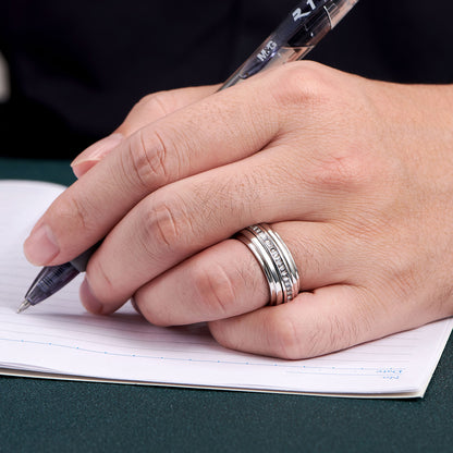 Newshe 5A Cubic Zirconia Men's Wedding Band 18K White Gold Plated Wedding Rings For Men Christmas Gifts For Men Size 5-10