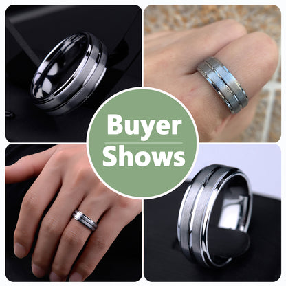 Newshe Jewellery Wedding Rings Set for Him and Her AAAAA Cz Women Mens Tungsten Bands 925 Sterling Silver Couples Size 9-13&5-10